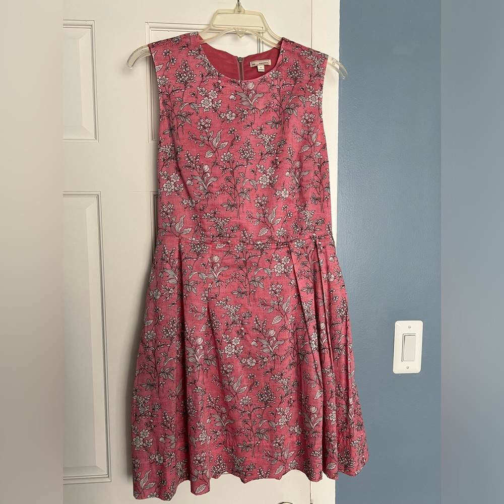 Pink and ivory floral dress